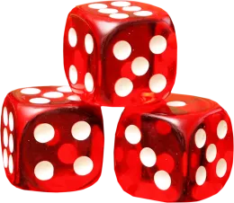 Красные кубики 16мм 100шт