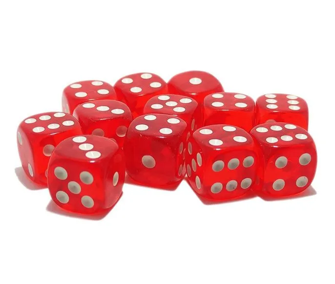 Красные кубики 16мм 10шт