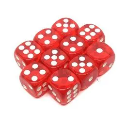 Красные кубики 16мм 100шт