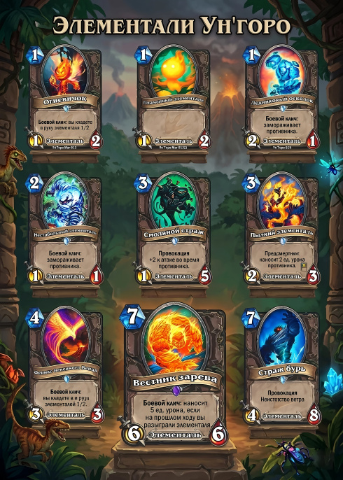 Дополнение Hearthstone "Экспедиция в Ун'Горо" 281 карта