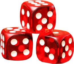 Красные кубики 16мм 10шт