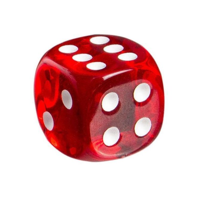 Красные кубики 16мм 100шт